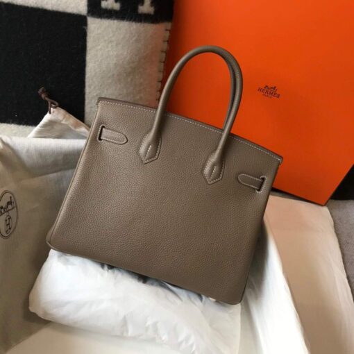 Replica Hermes Birkin Designer Tote Bag Togo Leather 28333 Elephant Grey 10