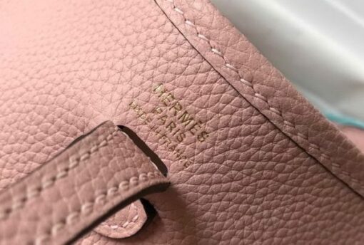 Replica Hermes Evelyne Bag Designer Hermes Mini Crossbody Bag 20380 Gold Pink 6