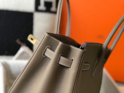 Replica Hermes Birkin Designer Tote Bag Togo Leather 28333 Elephant Grey 15