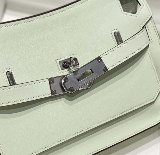 Replica Hermes 316413 Jyspiere Leather Hermes bags Light Green H900919 4