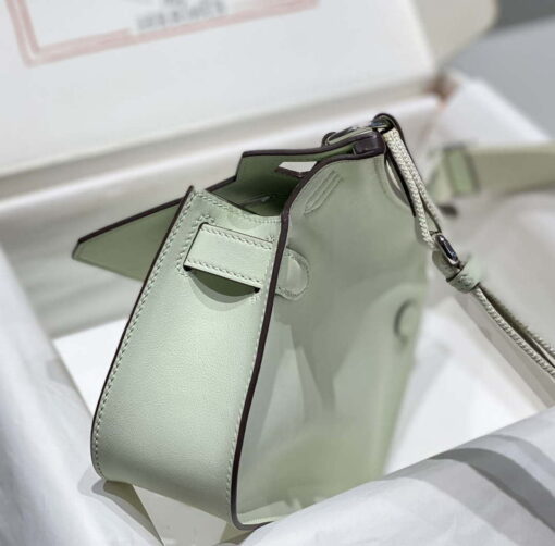 Replica Hermes 316413 Jyspiere Leather Hermes bags Light Green H900919 6