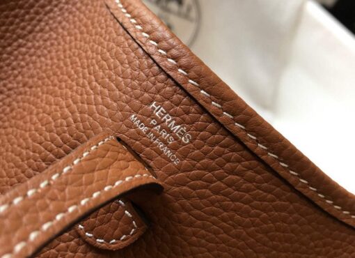 Replica Hermes Evelyne Bag Designer Hermes Mini Crossbody Real Bag 20422 Brown 4