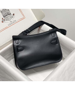 Replica Hermes 316413 Jyspiere Leather Hermes bags Black H900915