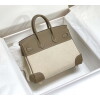 Replica Hermes Evelyne Bag Hermes Mini Crossbody Bag 20406 Silver Buckle Beige 10