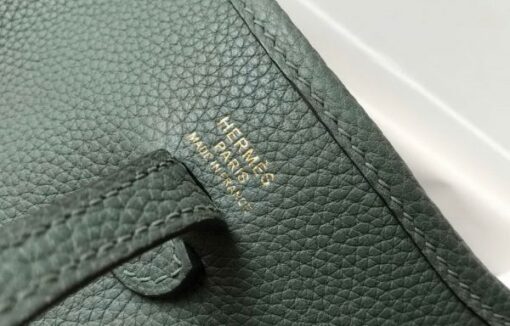 Replica Hermes Evelyne Bag Designer Hermes Mini Crossbody Bag 20391 Gold Buckle Dark Green 5