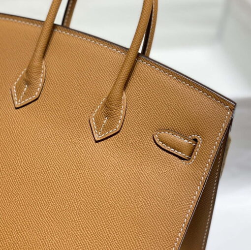 Replica Hermes Birkin Designer Tote Bag Epsom Leather 28371 Golden brown 6