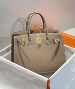 Replica Hermes Birkin Designer Tote Bag Epsom Leather 28369 elephant Gray 2