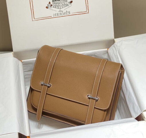 Replica Hermes H074774CK37 Steve light messenger bag 34cm Brown 3