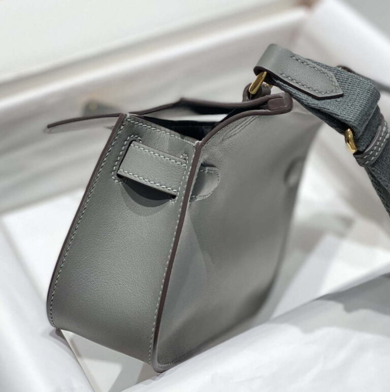 Replica Hermes 316413 Jyspiere Leather Hermes bags Gray h900920 3