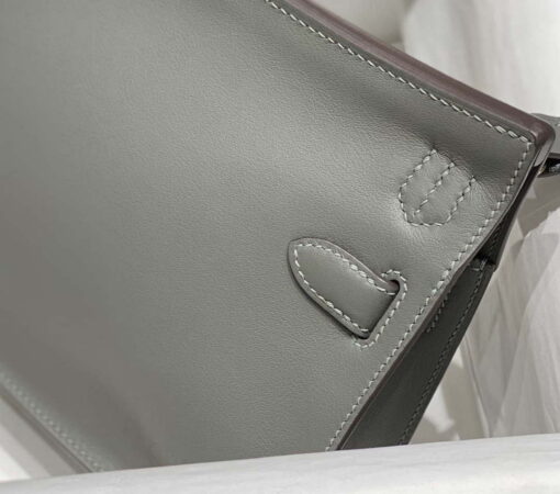 Replica Hermes 316413 Jyspiere Leather Hermes bags Gray h900920 4