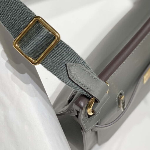 Replica Hermes 316413 Jyspiere Leather Hermes bags Gray h900920 5