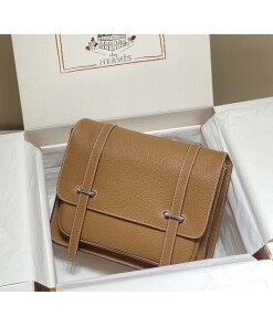 Replica Hermes H074774CK37 Steve light messenger bag Brown