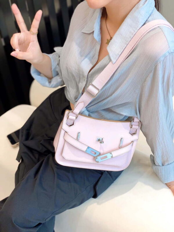 Replica Hermes 316413 Jyspiere Leather Hermes bags Pink H900916 16