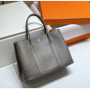 Replica Hermes 316413 Jyspiere Leather Hermes bags Elephant gray H900912 9