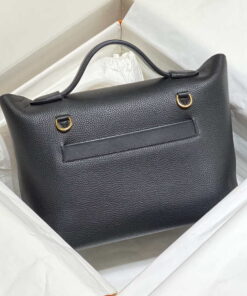 Replica Hermes Kelly 2424 Leather 29cm H230268 Black Shoulder bag