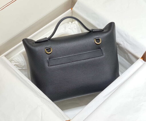 Replica Hermes Kelly 2424 Leather 29cm H230268 Black Shoulder bag