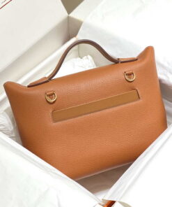 Replica Hermes Kelly 2424 Leather 29cm H230267 Brown Shoulder bag