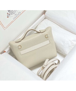 Replica Hermes Mini Kelly 2424 Leather 21cm H230264 White