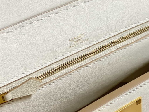 Replica Hermes Mini Kelly 2424 Leather 21cm H230264 White 6