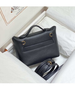 Replica Hermes Mini 2424 Leather 21cm H230263 Black