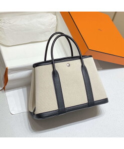 Replica Hermes Beige Canvas Garden Party 30cm Bag H239050