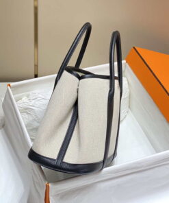 Replica Hermes Beige Canvas Garden Party 30cm Bag H239050 2