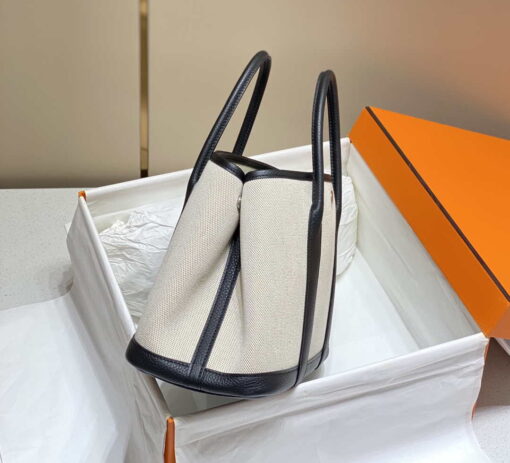 Replica Hermes Beige Canvas Garden Party 30cm Bag H239050 2