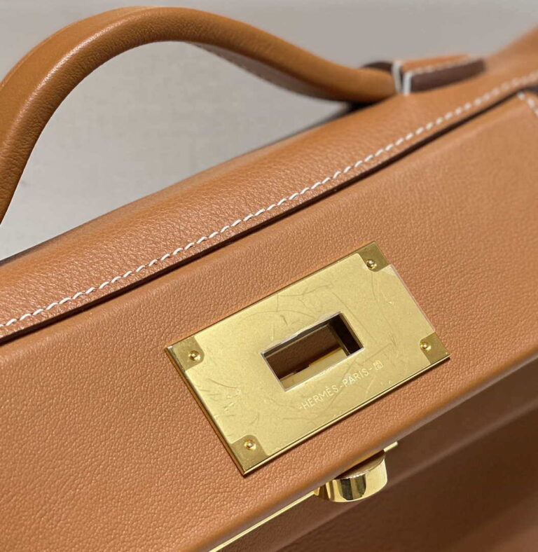 Replica Hermes Mini 2424 Leather 21cm H230262 Brown 4