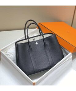 Replica Hermes Blacck Clemence Garden Party 30cm Bag H239047