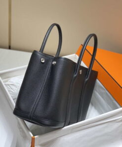 Replica Hermes Blacck Clemence Garden Party 30cm Bag H239047 2