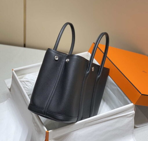 Replica Hermes Blacck Clemence Garden Party 30cm Bag H239047 2