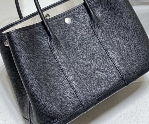 Replica Hermes Blacck Clemence Garden Party 30cm Bag H239047 4