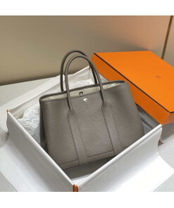 Replica Hermes Light Dark Clemence Garden Party 30cm Bag H239046