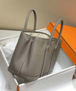 Replica Hermes Light Dark Clemence Garden Party 30cm Bag H239046 2