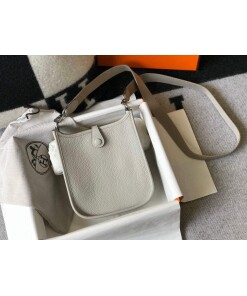 Replica Hermes Evelyne Bag Designer Hermes Mini Crossbody Real Bag 20435 White