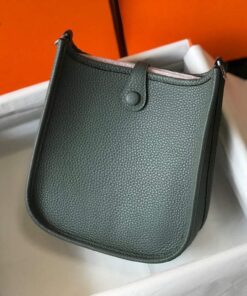 Replica Hermes Evelyne Bag Designer Hermes Mini Crossbody Real Bag 20433 Avocado Green 2