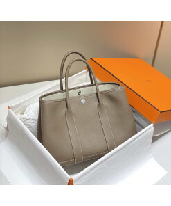 Replica Hermes Gray Clemence Garden Party 30cm Bag H239044