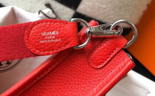 Replica Hermes Evelyne Bag Designer Hermes Mini Crossbody Real Bag 20432 Red 7