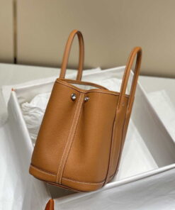 Replica Hermes Brown Clemence Garden Party 30cm Bag H239043 2