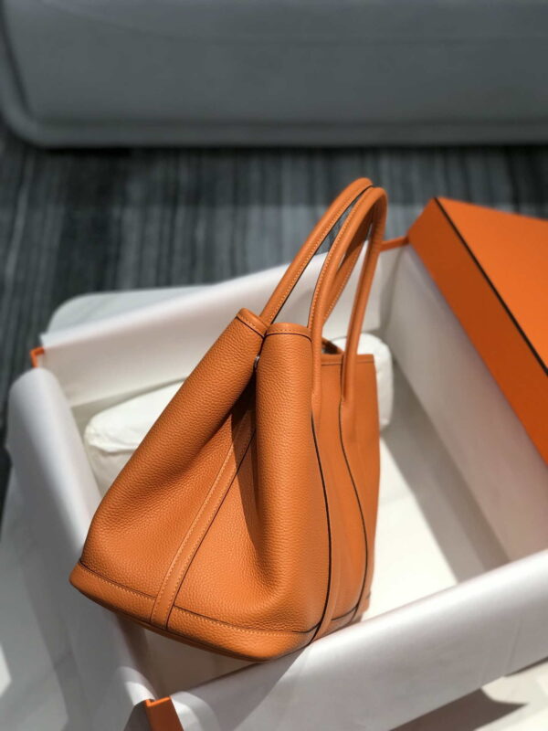 Replica Hermes Orange Clemence Garden Party 30cm Bag H239039 2