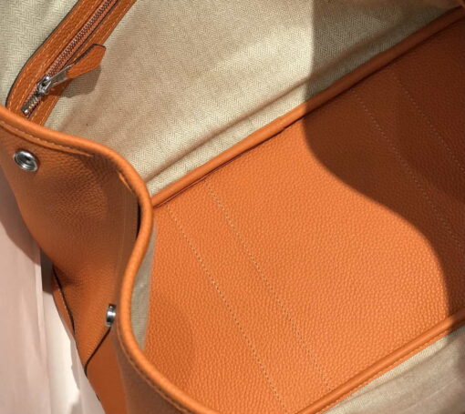 Replica Hermes Orange Clemence Garden Party 30cm Bag H239039 8