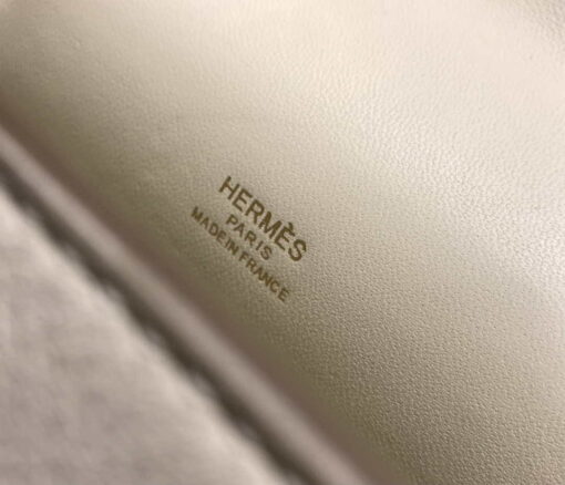 Replica Hermes Kelly Pouchette Swift Leather clutch bag Gold H230266 6