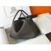 Replica Hermes Mini Kelly Pouchette Epsom Leather H230240 Black Silver 10