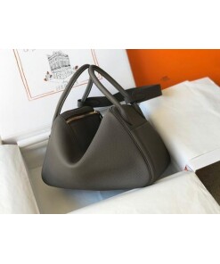 Replica Hermes Lindy 26cm Designer Tote Shoulder Bags Gray Gold