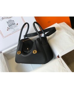 Replica Hermes Lindy 26cm Designer Tote Shoulder Bags Black