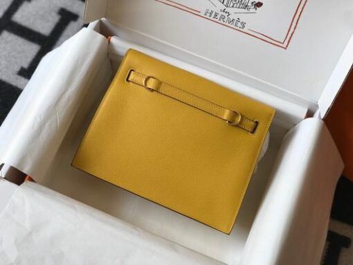 Replica Hermes Kelly Danse 22cm Leather Bag 20357 Yellow 3