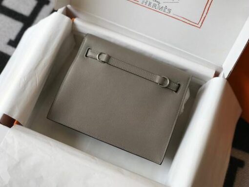 Replica Hermes Kelly Danse 22cm Leather Bag 20356 Gray 3