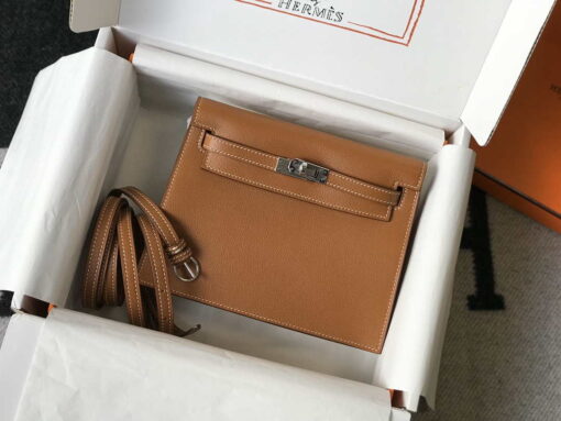 Replica Hermes Kelly Danse 22cm Leather Bag 20353 Tan 2