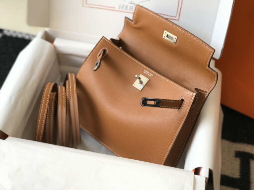 Replica Hermes Kelly Danse 22cm Leather Bag 20353 Tan 4