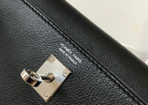 Replica Hermes Kelly 22cm of Danse Leather Bag 20350 Black 6